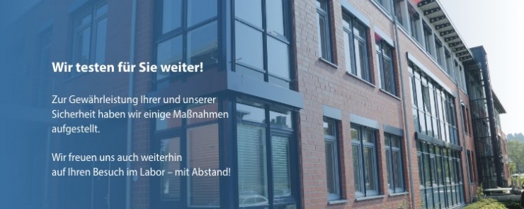 Wir testen für Sie weiter und haben dazu einige neue Maßnahmen gegen Corona eingeführt. Wir testen für Sie weiter und haben dazu einige neue Maßnahmen gegen Corona eingeführt.